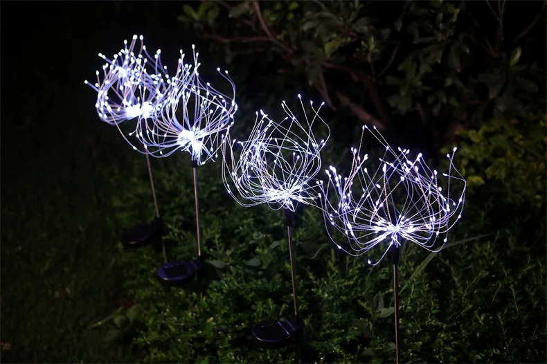 Outdoor solar flower lights LED Full Sky Stars Colorful lights garden decoration party dandelion light strings