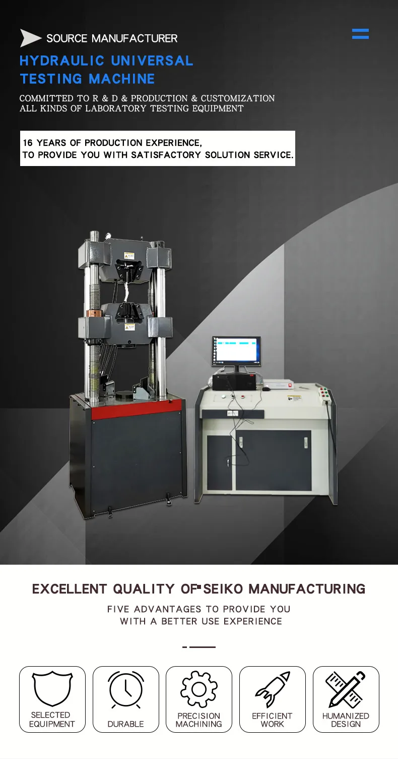 Electrohydraulic Servo Universal Testing Machine Hydraulic Universal