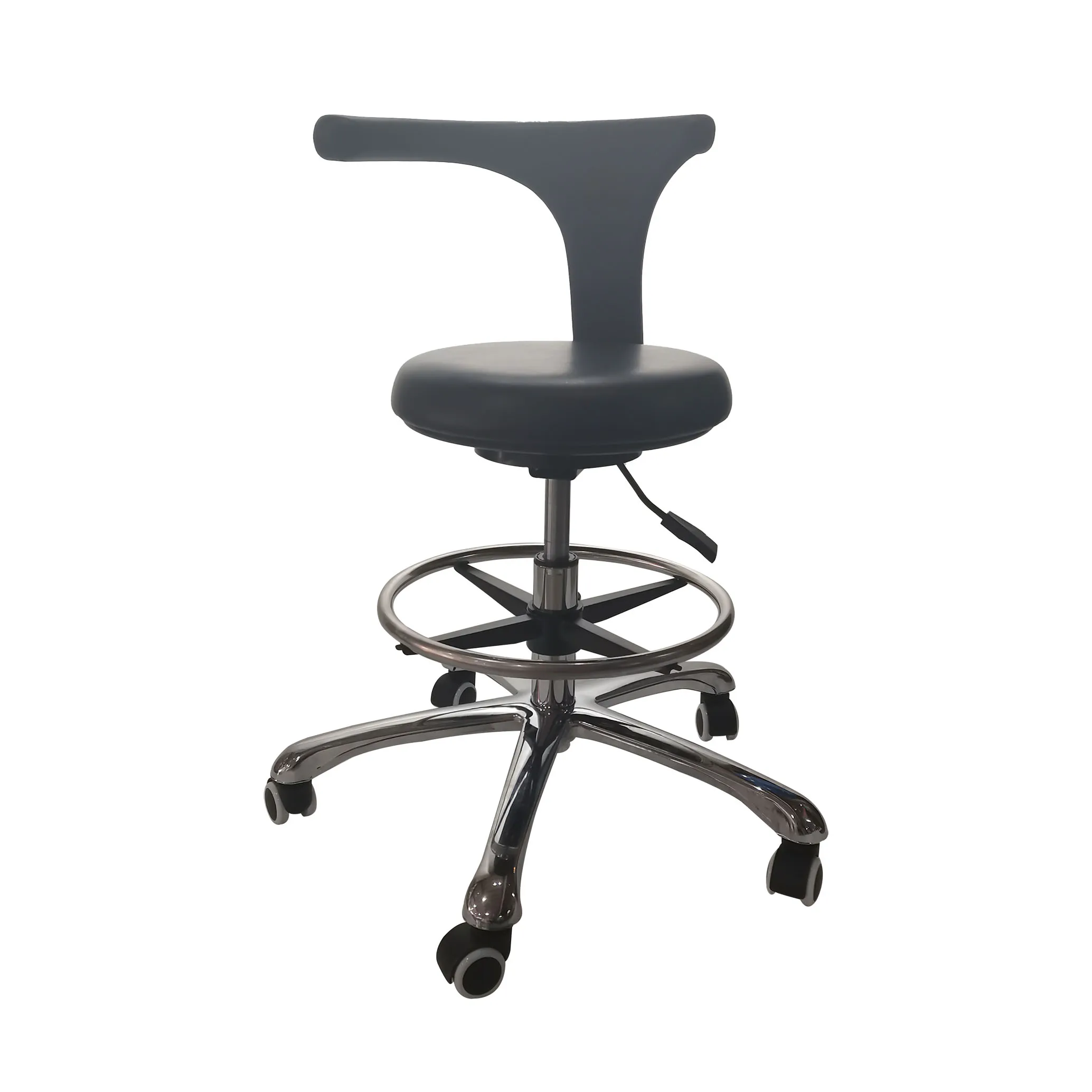 KEDE Wholesale adjust height workshop rolling swivel stool with wheels Foshan antistatic chair