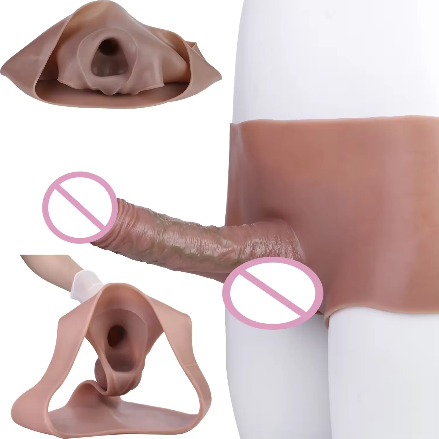 Amazon Hot Sell Hollow Silicone Penis Sleeve - Wearable Dildo Cover for  Men, Ideal Gay Sex Toys for Adult Use