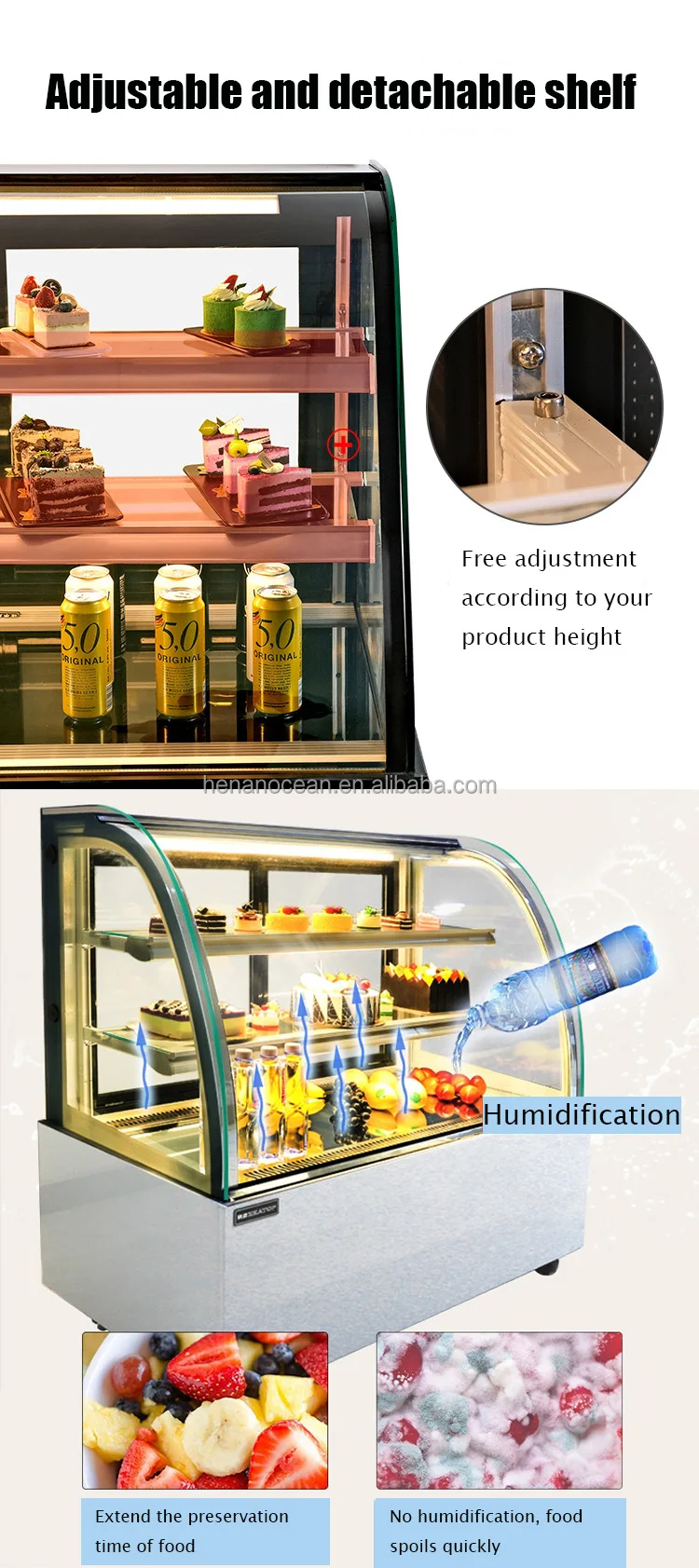 Cake Display Cooler,Baker Showcase Refrigerator