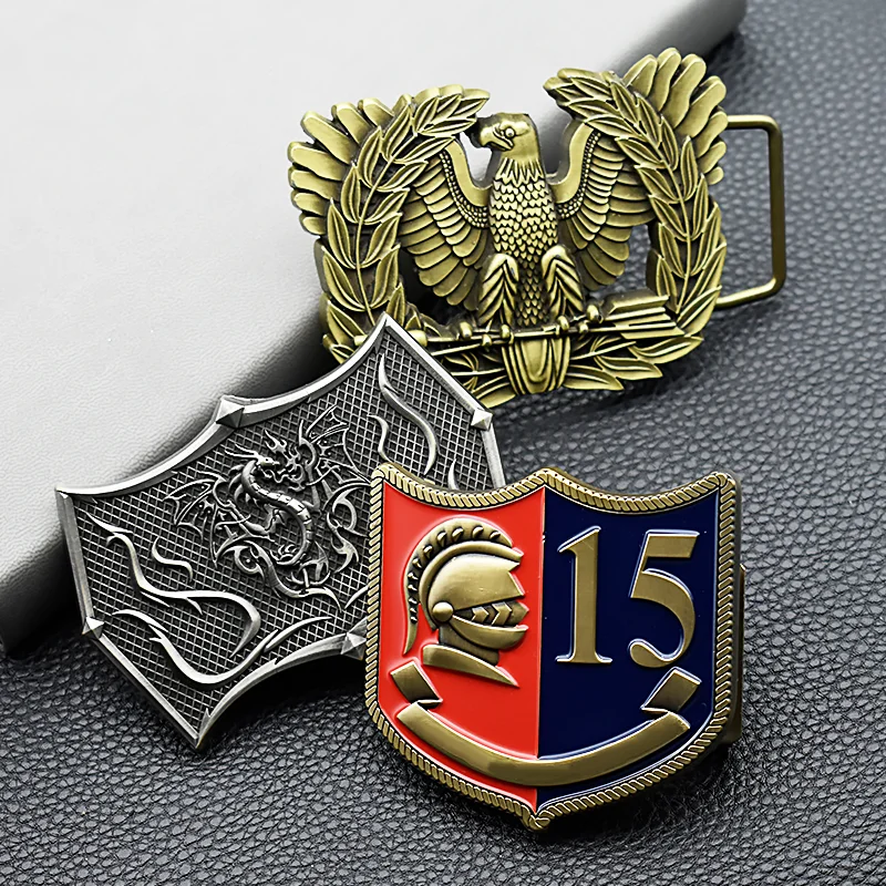 Custom logo Designer Accessories Cheap Rotating 3D Blank Falcon, Dragon, Helicopter logo Zinc Alloy Metal Men's Belt Buckle