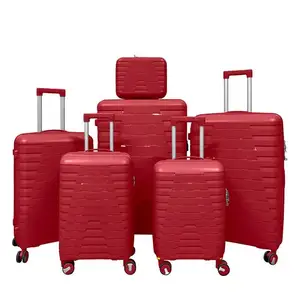 Wholesale Customization Large Suitcase PP Luggage Set 6 Maletas De Viaje Set Double Wheels for Long Distance Travel case