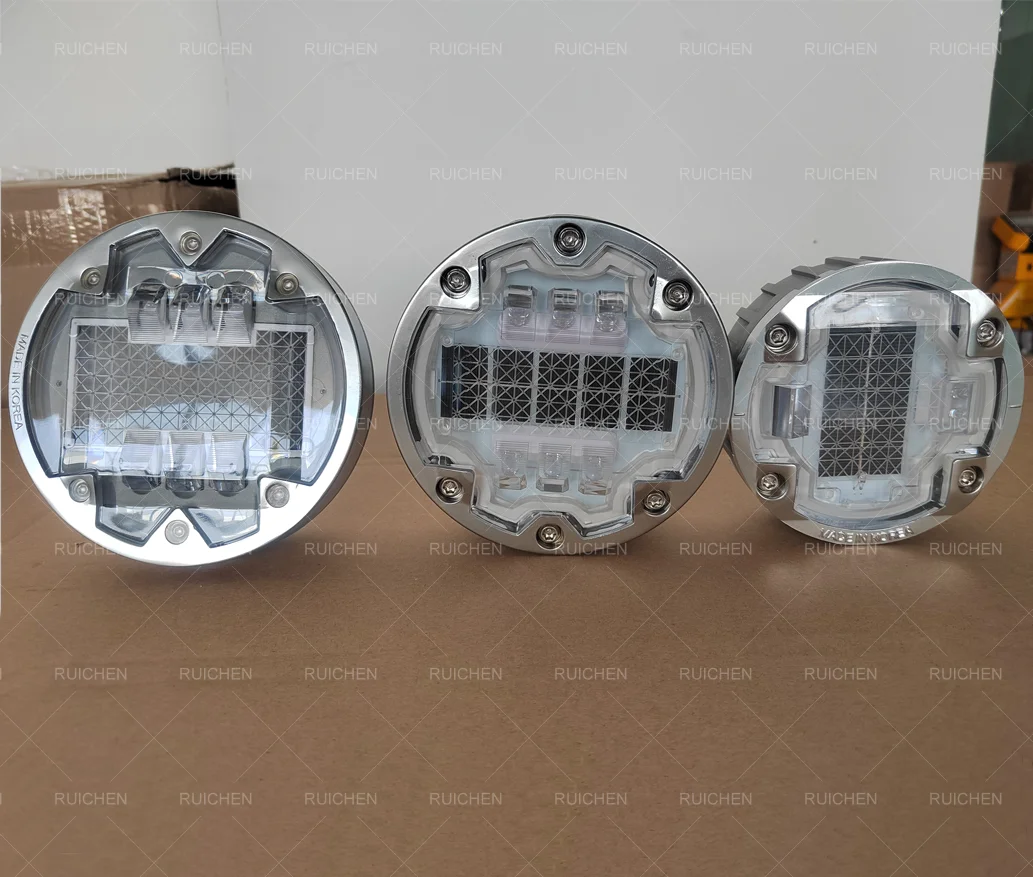 New Smart Zebra Crossing Embedded LED Underground Crosswalk  Buried Traffic Light Solar Road Stud