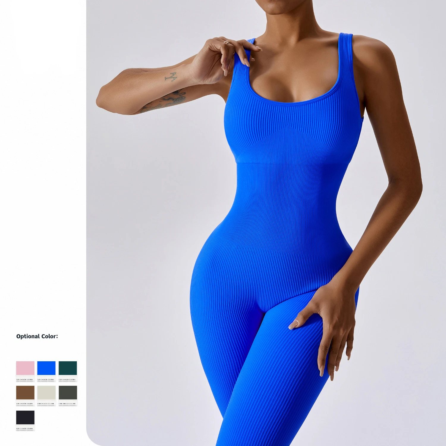 Wholesale Custom Women Fitness Sportswear Gym Workout Ribbed Bodycon