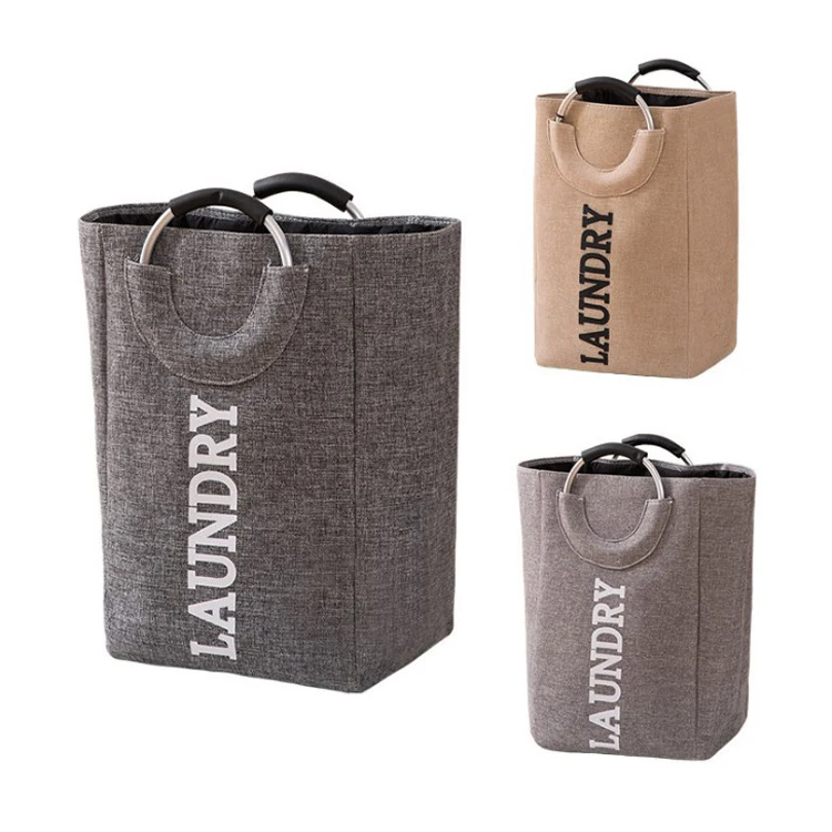 custom big laundry washing bag polyester foldable laundry storage basket bags