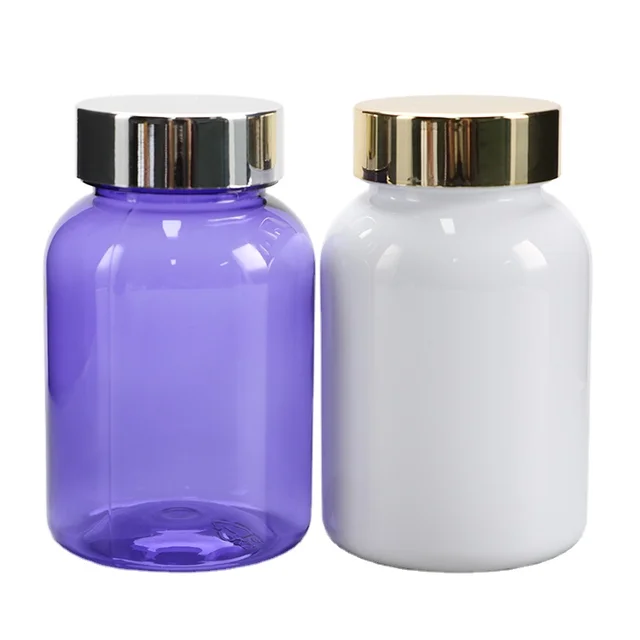 Empty PET Plastic Pill Bottles customized shape/Caps/volume/label Medicine Container Vitamin Capsule Case Holder