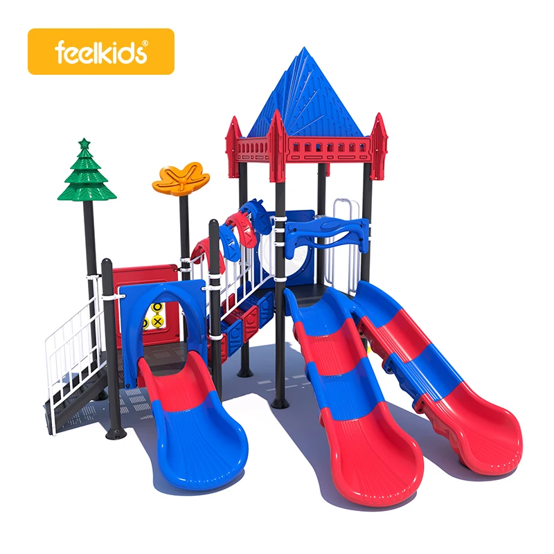 Feelkids Large Outdoor Amusement Equipment Plastic Slide for Playgrounds Schools & Daycares Fun Amusement Equipment for Park Use