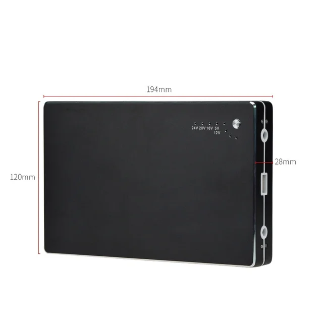 High Power Portable Notebook Mobile Power Bank 40000mAh USB Input Interface LED Display 10W Output Dc 12V/16V/19V/20V