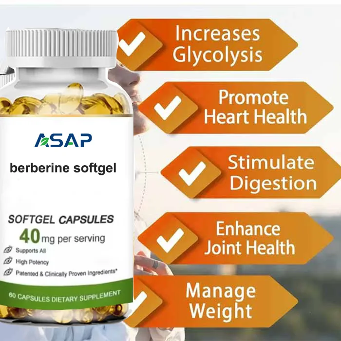Private Label Berberine Hcl Hydrochloride Milk Thistle Supplements Berberine Softgels