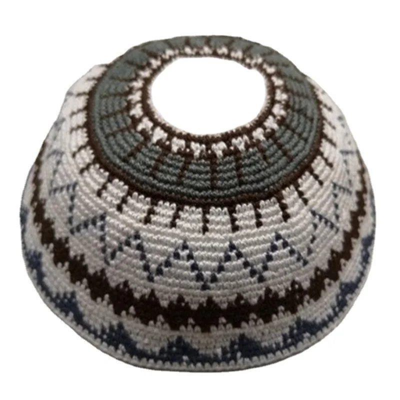 Заводская изготовленная на заказ ручная вязаная шапка-Кипа DMC Тонкая нить Кипа 100% хлопок Yamaka Yarmulke еврейский головной убор