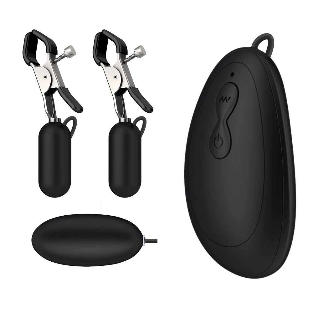 Wireless 10-Speed Dual Stimulation Nipple Clamp Durable 10-Vibration Battery-Powered Dildo Vibrator USB Comfortable Vibrators