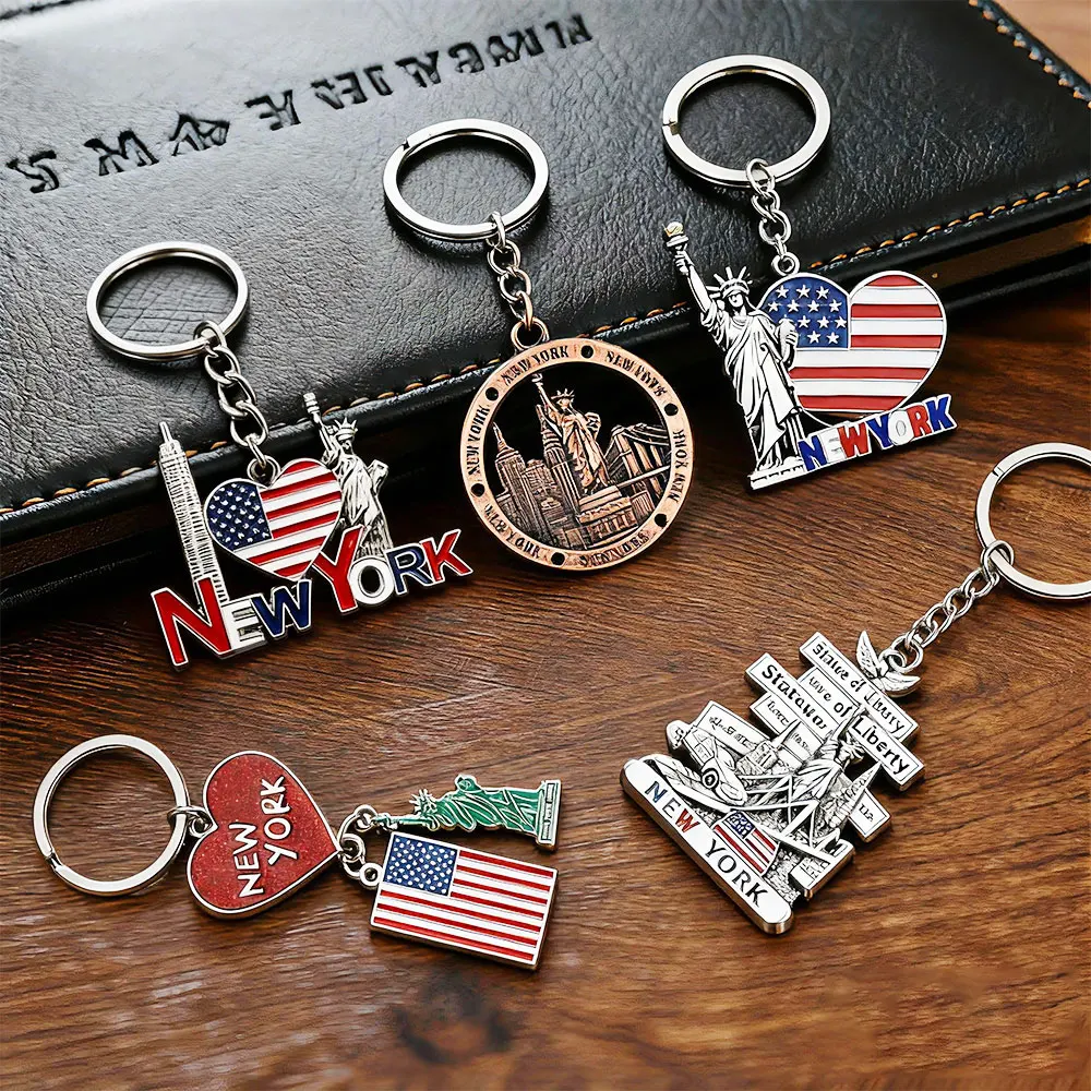 Wholesale I Love New York Metal Souvenir Keychain USA Tourism