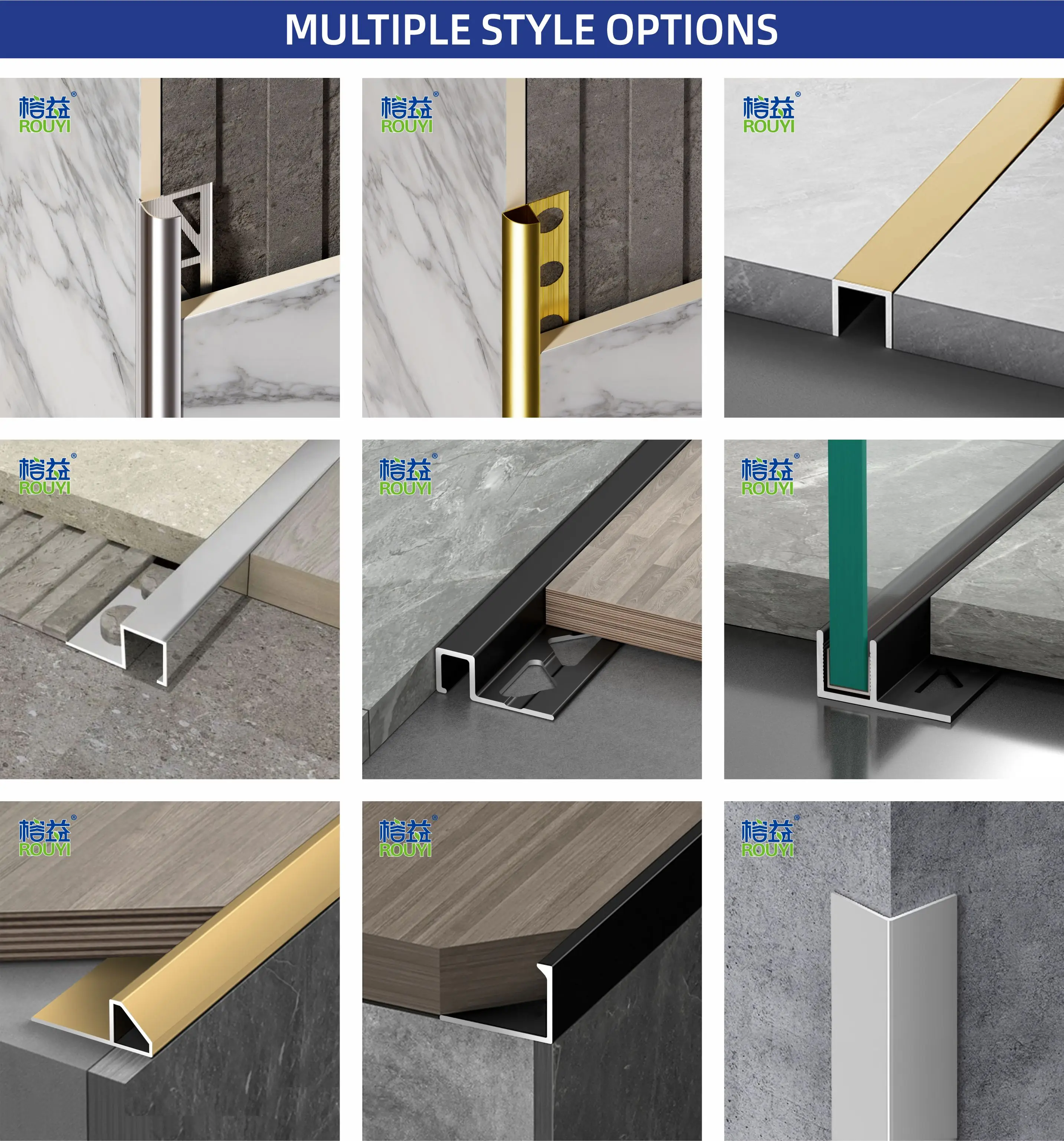 Aluminum Tile Trim - Durable Protection for Wall Edges