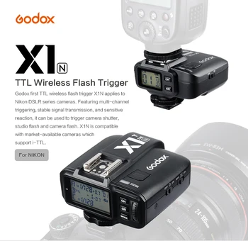 Studio Photo Equipment Godox 2.4GHz I-TTL Wirelessflash Trigger for Camera Set X1N for D800 D810 D750 D5500 D90 detail image
