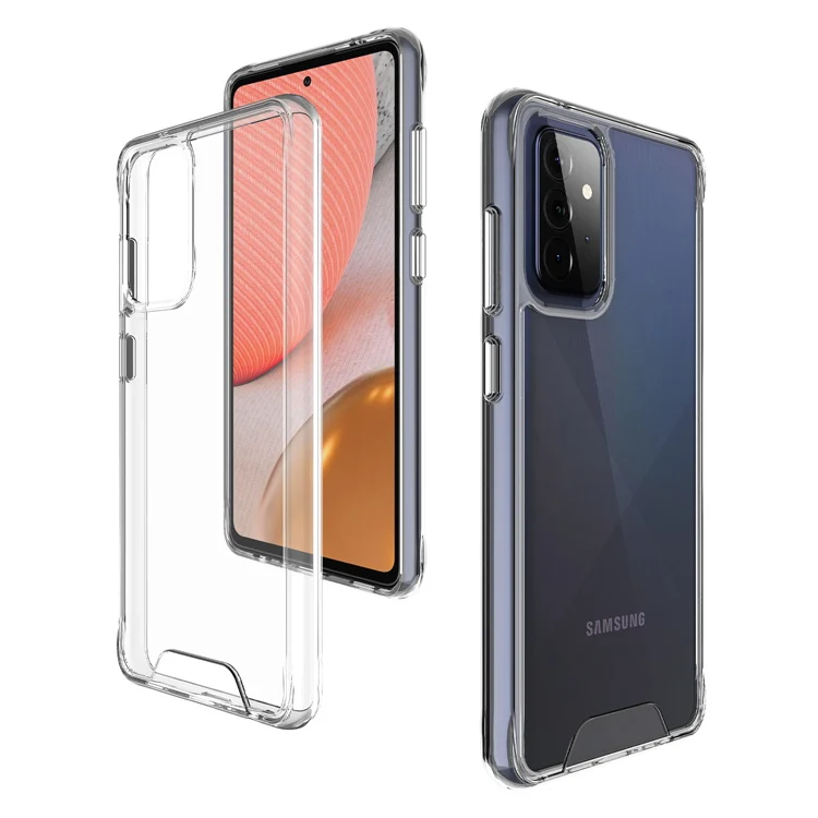 Samsung Galaxy A72 Case HOOMIL Samsung A72 Case Soft Slim Fit Transparent Protective TPU Silicone Bumper Cover for Samsung Galaxy A72 Phone Case
