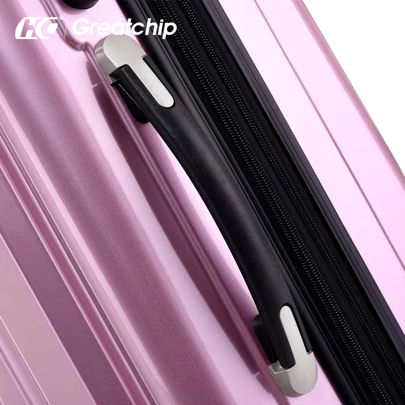Lovely Pink Carry on Polycarbonate Suitcase Brand Name Design Travel  Luggage Bag Set