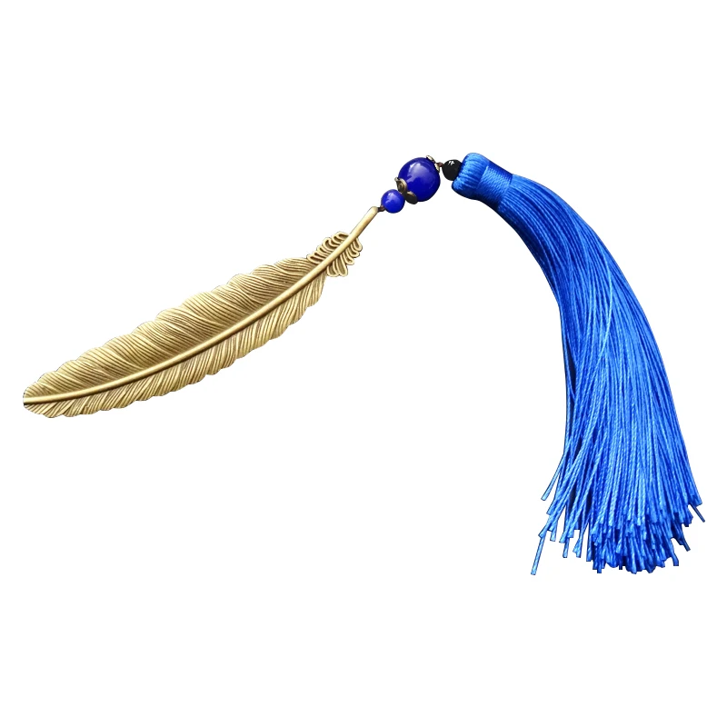 Promotion Design Custom Cheap Metal Bookmarks Gold Silver Plated Cute Soft Enamel Hollow Out Bookmark with Tassel