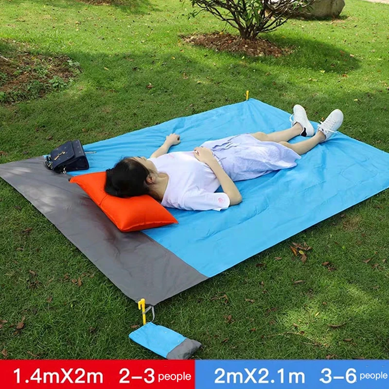 Outdoor Quilted Nylon Round Beach & Picnic Mat Beach Waterproof Beach