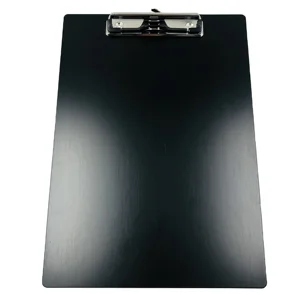 Black A4 Student Drawing Medical Writing Board Aluminum Clipboard Binder Clip for Nursing for File Menu Folder Clipboards