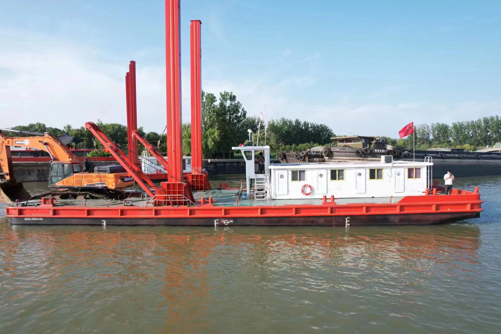 Split Bottom Mud Hopper Barge for Dredging Project