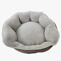 New Customized Color Size Brand FBA round wholesale dog beds Short plush dog bed large NO 3