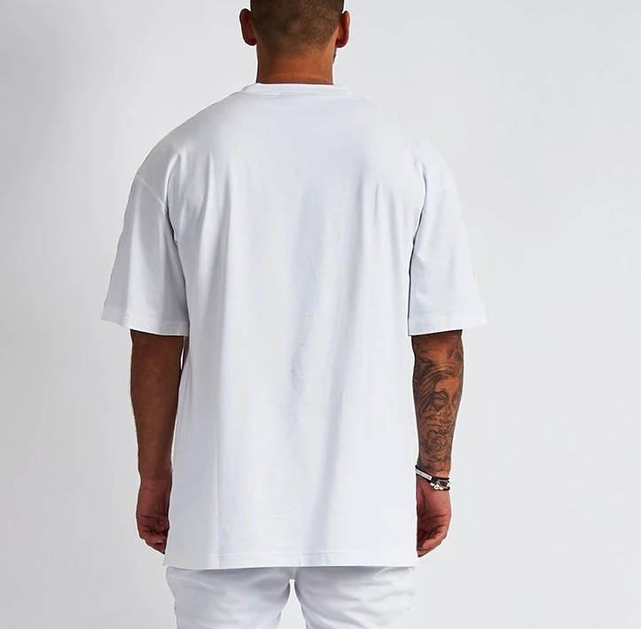 Drop Shoulder White T-shirt