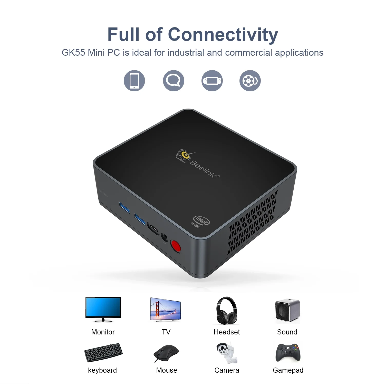 Beelink GK55 Mini PC - Intel J4125, 8GB RAM, 256GB SSD