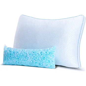 Memory Foam Pillow Medium Firm for Sleeping Pillows Ventilated Design Cooling Gel with Washable Cover