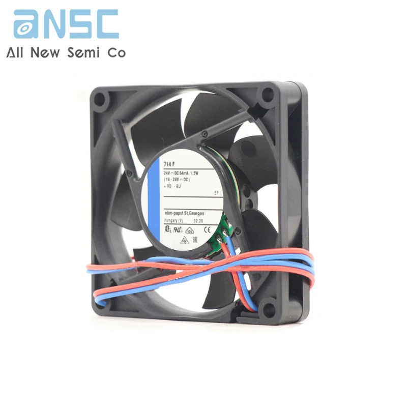 Original Axial fan 714F 24VDC 1.5W 0.06A Enclosure cooling fan