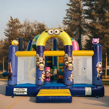 Custom-Size Indoor Commercial Kids' Inflatable Jump Castle Bounce House Outdoor Obstacle Slide Combo for Play and Games