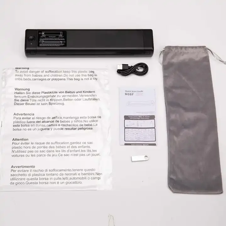 Phomemo M08f Inkless Portable Printer Thermal A4 Printer Pocket Contract Printer on Office or Business Trip