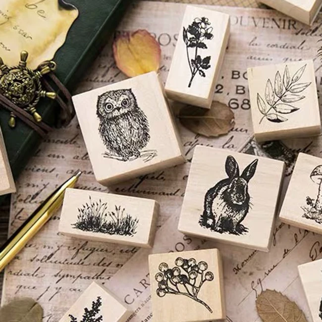 Craft stamps,Handmade stamps,Kawaii Stamps,Gift Vintage Stamps Ecological Stamps Rubber Stamps Wooden Stamps Personalized rubber stamps