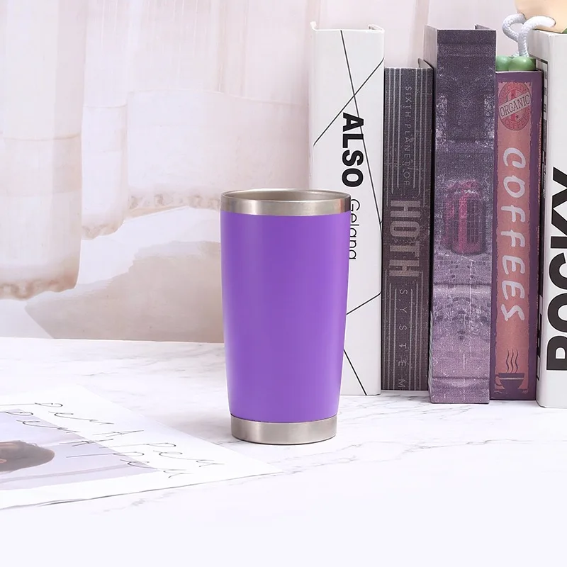 20oz Double Wall Vacuum Insulated Tumbler 304 Stainless Steel Travel Coffee Mug Leak Resistant for Home Office Car Camping with Custom Logo