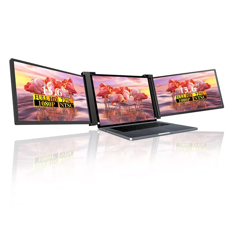 Triple Screen Monitor Display - Portable 15.6'' Laptop Extender
