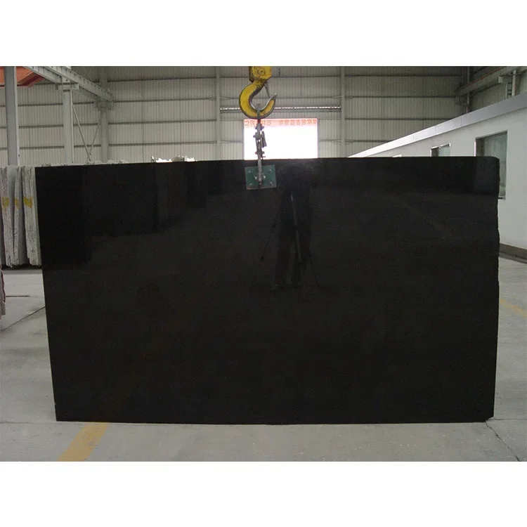 product china shanxi absolute black granite uncut slab granite tiles 20x20 interior countertop design-1