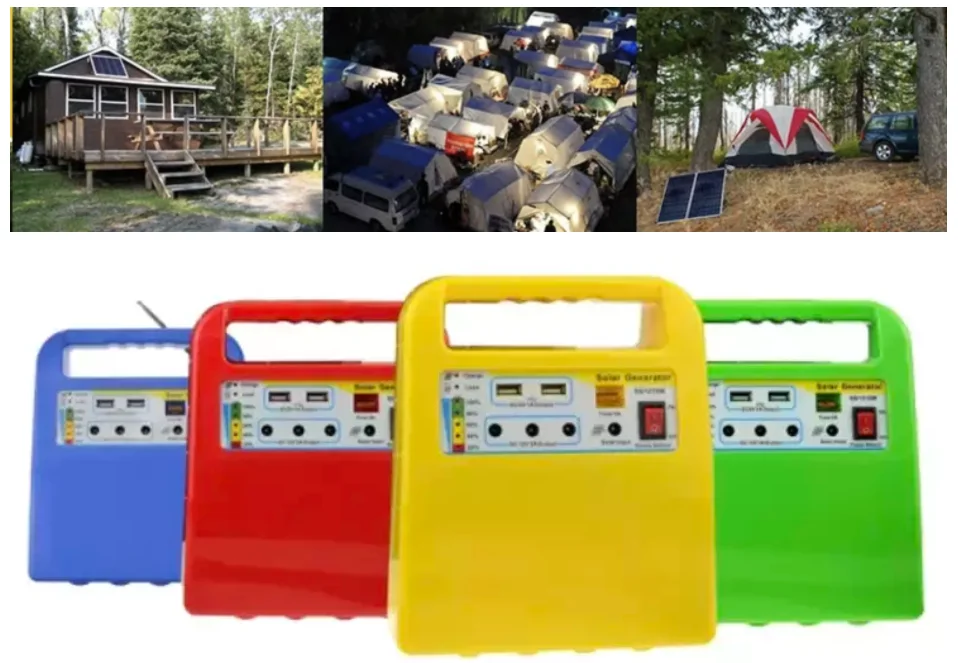 Solar Powered Mini Generator with Led Light for Camping Usage IP65 Portable Solar System