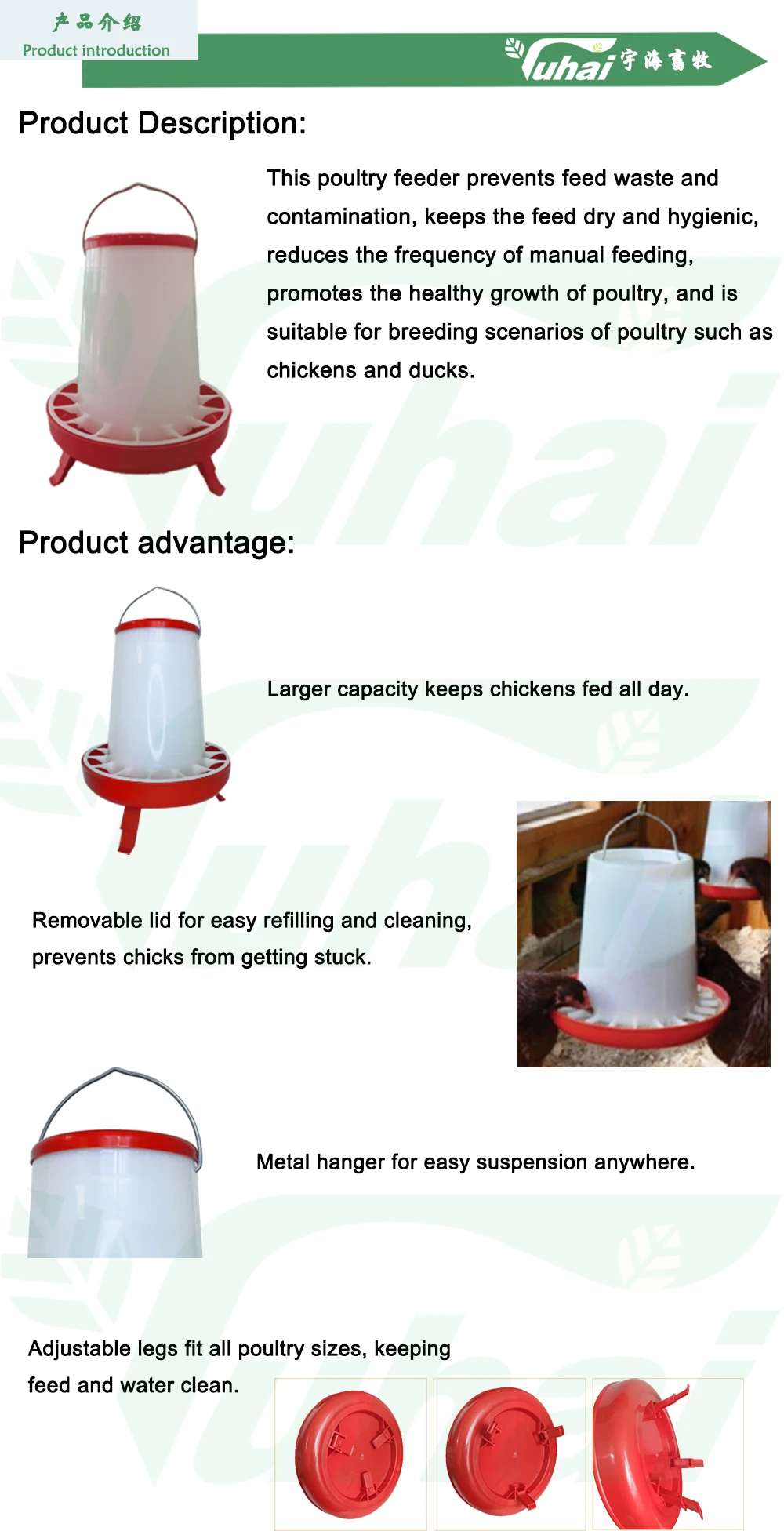 Large Capacity 5kg Chicken Feed Bucket Plastic Poultry Breeding Chicken Goose Feeder Bowl Animal Feeders for Multipurpose Use manufacture