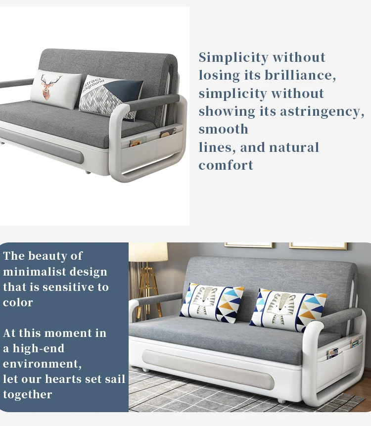 Modern Living Room Furniture Set - Sofa Bed with Storage