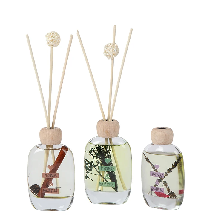 product perfect  reed diffuser gift set  premium wood lid glass bottle  natural rattan sticks  holiday home  office decor gift-8