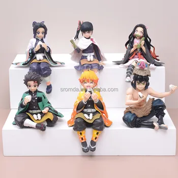 10-15cm Onigiri Demon Slayer 6 Style Rice Nezuko Tanjirou Figure Eating  Sitting Hot Sell Figurines