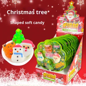 Children's Christmas Tree Festival Gummy Fruit-Flavored Snacks Boxed Marshmallow Candies Gifts Coated Boots Festive Fruit Treats