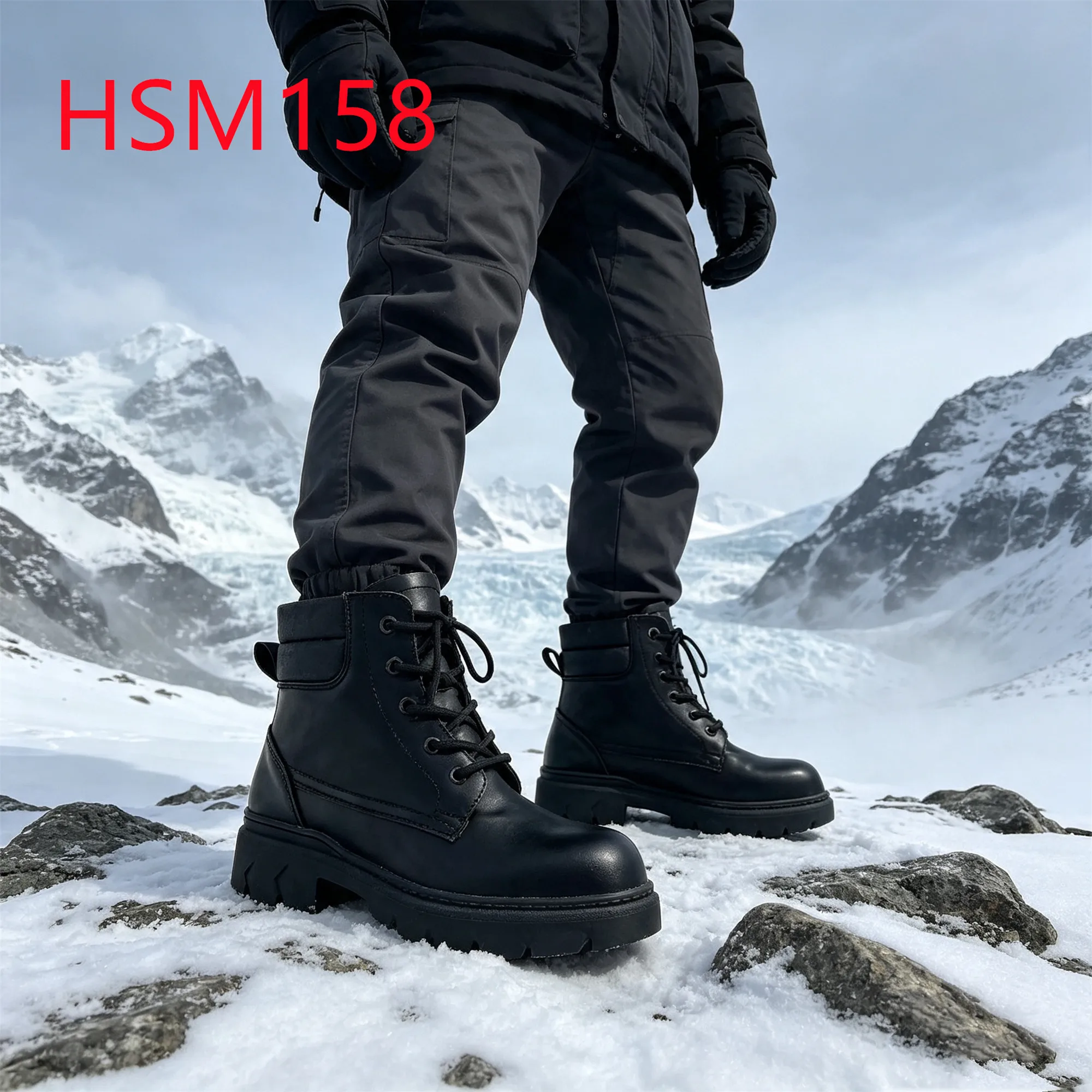 HY,Russia Popular Real Wool Lining Anti-Cold -30℃ Tactical Boots All-Terrain Ready Steel Toe Insert Hua Singh Combat BootsHSM158
