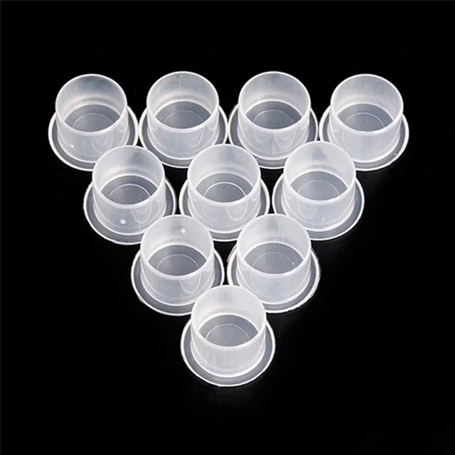 100PCS/Bag Hot Selling Transparent Disposable Plastic Tattoo Pigment Cups Ink Cup With