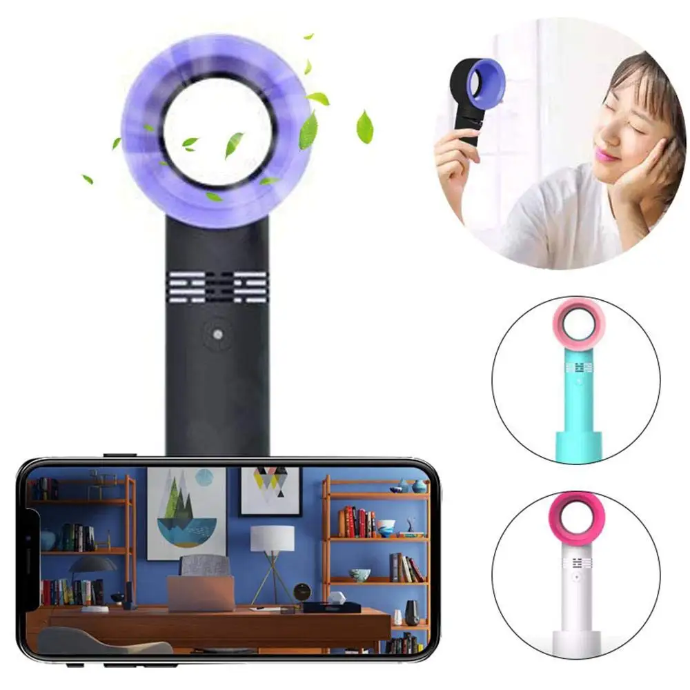 
Портативный мини-вентилятор, летнее охлаждение воздуха, перезаряжаемый беслопастной мини-вентилятор usb для телефона 