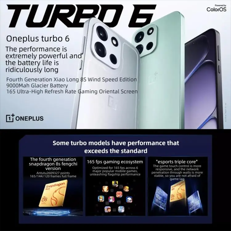 2026 5G Oneplus Turbo 6 - 16GB+512GB, 9000mah Smart Phone