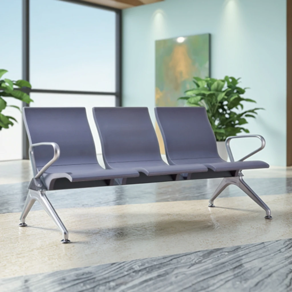 Reinforced Steel Structure Wide Seat 505mm PU Furniture Solutions 2