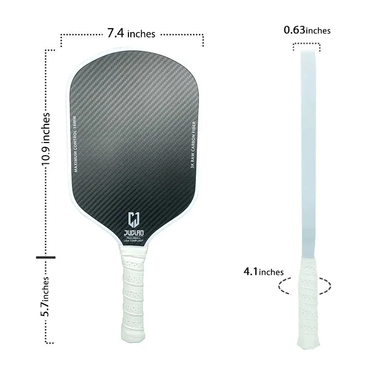 ピックルボール パドル JUCIAO 3KRaw Carbon Fiber 白 Juciao Raw Carbon Fiber Pickleball Paddle – PLATINUM PICKLEBALL