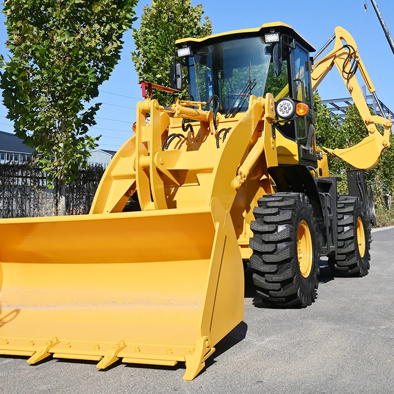 High Quality 4X4 Mini Diesel Tractor with Loader and Backhoe for Sale