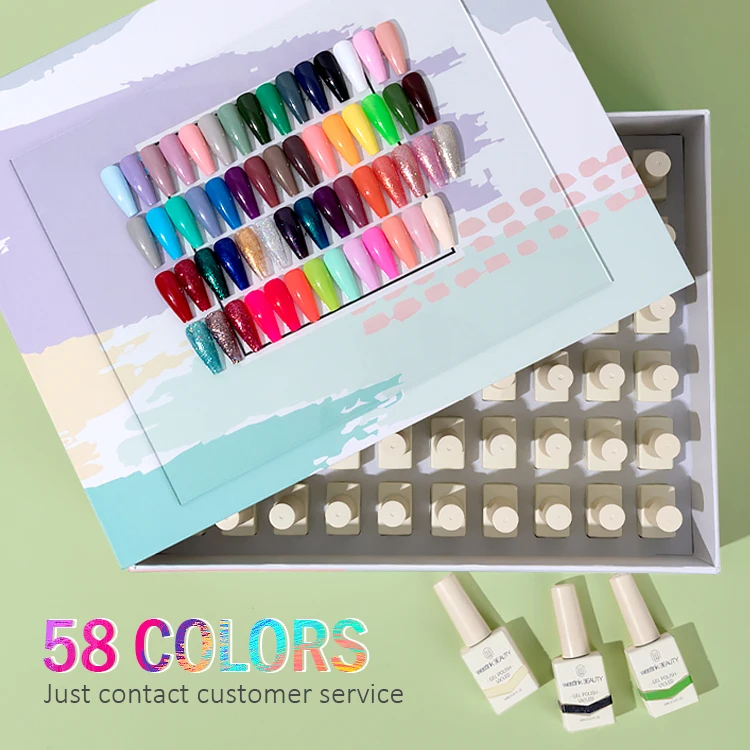 Caixuan ногтей Гель-лак цвет LED/УФ гель 60 шт./Набор Nail Art Салон база и лаки для УФ